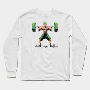 zoro lifting weights Long Sleeve T-Shirt